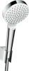 Душевой гарнитур Hansgrohe Crometta 1jet 26567400, шланг 160 см, корпус хром, лицевая часть белая, 1 режим струи 26567400 - фото 228978