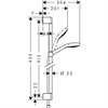 Душевой гарнитур Hansgrohe Croma Select E 1jet 26594400, корпус хром, лицевая часть белая, 1 режим струи 26594400 - фото 228991
