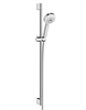 Душевой гарнитур Hansgrohe Crometta 100 Multi 26656400, корпус хром, лицевая часть белая, штанга 90 см, 3 режима струи 26656400 - фото 229010