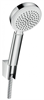 Душевой гарнитур Hansgrohe Crometta 100 1jet Porter 26665400, шланг 125 см, корпус хром, лицевая часть белая, 1 режим струи 26665400 - фото 229016