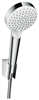 Душевой гарнитур Hansgrohe Crometta Vario 26692400, шланг 160 см, корпус хром, 2 режима струи, лицевая часть белая 26692400 - фото 229018