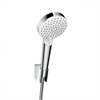 Душевой гарнитур Hansgrohe Crometta Vario EcoSmart 26693400, шланг 125 см, 2 режима струи, корпус хром, лицевая часть белая 26693400 - фото 229019