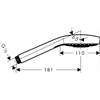 Душевая лейка Hansgrohe Croma Select E 110 1jet EcoSmart, хром черный шлифованный, 26815340 26815340 - фото 229044