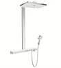 Душевая система Hansgrohe Rainmaker Select Showerpipe 27106400, 460 x 300 мм, 3 режима струи, с держателем, белый/хром 27106400 - фото 229091