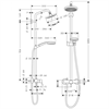 Душевая система Hansgrohe Croma Showerpipe 160 27154000 верхний душ 16 см, хром 27154000 - фото 229116