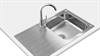 Металлическая мойка Teka UNIVERSE 50 T-XP 1B 1D PLUS POLISHED 115110022 - фото 22911