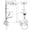 Душевая система Hansgrohe Raindance E 27361000 Showerpipe 300, с термостатом ShowerTablet 350, лицевая часть зеркало, хром 27361000 - фото 229149