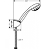 Душевой гарнитур Hansgrohe Crometta 85 Mono 27577000, шланг 160 см, корпус хром, лицевая часть серая, 1 режим струи 27577000 - фото 229174