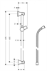 Штанга для душа Hansgrohe Croma 27617000 Unica Classic 65 см, хром 27617000 - фото 229184
