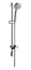 Душевой гарнитур Hansgrohe Croma 100 1jet/Unica'C 27717000, 1 режим струи, высота 66,8 см, корпус хром, лицевая часть серая 27717000 - фото 229219