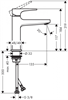Смеситель Hansgrohe Metropol 32507340 для раковины, тёмный графит матовый 32507340 - фото 229928