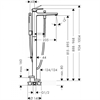 Смеситель Hansgrohe Metropol 32532140 для ванны, шлифованная бронза, напольный 32532140 - фото 229977