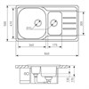 Металлическая мойка Zigmund & Shtain RECHTECK 860D.8 Лен 4250055638130 - фото 236025