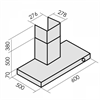 Вытяжка каминная MBS Maranta 160 White Glass,  белый стекло,  поворотный переключатель 4680000974875 - фото 237551