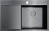 Кухонная мойка Omoikiri Akisame 78-GM-R вороненая сталь 4973100 4973100