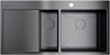 Кухонная мойка Omoikiri Akisame 100-2-GM-R вороненая сталь 4973104 4973104