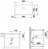 Blanco Subline 800-U, мойка, гранит, белый 523145 - фото 240468