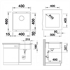 Blanco Subline 400-U, мойка, гранит, серый беж 523429 - фото 240506