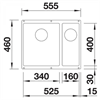 Blanco Subline 340/160-U, мойка, гранит, белый (чаша слева) 523552 - фото 240533