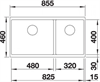 Blanco Subline 480/320-U, мойка, гранит, темная скала 523585 - фото 240551