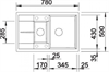 Blanco Metra 6S Compact, мойка, гранит, черный 525925 - фото 240824