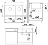 Blanco Subline 430/270-U, мойка, гранит, черный 525991 - фото 240839
