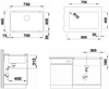 Blanco Subline 700-U, мойка, гранит, черный 526001 - фото 240844