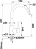 Blanco Mida, смеситель, гранит, черный матовый 526649 - фото 240986