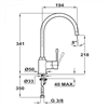 Смеситель для кухни Teka SP 995 карбон (55995020CN) 55995020cn - фото 241097