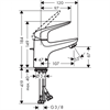 Смеситель для раковины Hansgrohe Novus 71020000, с донным клапаном 71020000 - фото 242080