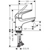 Смеситель для раковины Hansgrohe Novus Loop 71080000, с донным клапаном 71080000 - фото 242102