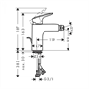 Смеситель для биде Hansgrohe Logis 71200670, с донным клапаном, черный матовый 71200670 - фото 242144