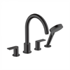 Смеситель Hansgrohe Vernis Blend 71456670 для ванны и душа, на борт ванны, матовый черный 71456670 - фото 242206