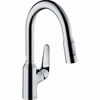 Смеситель Hansgrohe Focus M42, для кухонной мойки, с вытяжным изливом, цвет хром, 71801000 71801000 - фото 242393