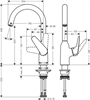 Смеситель Hansgrohe Focus 71802800 M42 для кухонной мойки, сталь 71802800 - фото 242396
