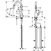 Смеситель Hansgrohe Focus M42, 71820800, для кухонной мойки, с вытяжным изливом, цвет нержавеющая сталь 71820800 - фото 242407