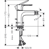 Смеситель Hansgrohe Rebris 72213000 E для биде, с набором для слива, хром глянцевый 72213000 - фото 242469