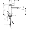 Смеситель для биде Hansgrohe Tecturis S 73201000, с донным клапаном, цвет хром глянец 73201000 - фото 242983