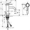 Смеситель для раковины Hansgrohe Tecturis S 73302140, с донным клапаном, цвет шлифованная бронза 73302140 - фото 243260