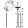 Кухонный смеситель Hansgrohe Aquno Select M81, 73830800, ComfortZone 250, с вытяжным изливом, 2 режима струи, под сталь 73830800 - фото 244370