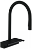 Кухонный смеситель Hansgrohe Aquno Select M81, 73831670, ComfortZone 170, с вытяжным изливом, 3 режима струи, черный матовый 73831670 - фото 244376