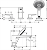 Смеситель Hansgrohe Metropol 74553000 для ванны, без набора Secuflex 74553000 - фото 245681