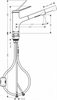 Смеситель Hansgrohe Zesis 74800800 M33 для кухонной мойки, с выдвижным изливом, под сталь 74800800 - фото 245686