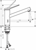 Смеситель Hansgrohe Zesis 74802670 M33 для кухонной мойки, черный матовый 74802670 - фото 245696
