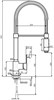 Смеситель кухонный Smeg MID5CR 8017709173654 - фото 246872
