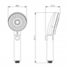 Душевая лейка Lemark LM0818CW 9 x 24.5 см 4-х функциональная, хром/белый lm0818cw - фото 265640