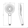 Душевая лейка Lemark LM0819CW 11 x 24.3 см 3-х функциональная, хром/белый lm0819cw - фото 265642