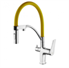 Смеситель Lemark Comfort LM3074C-Yellow, для кухни с подключением к фильтру с питьевой водой, хром/желтый lm3074c-yellow - фото 265748