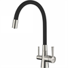 Смеситель Lemark Comfort LM3075BN-Black, для кухни с подключением к фильтру с питьевой водой, никель lm3075bn-black - фото 265758