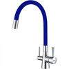 Смеситель Lemark Comfort LM3075C-SkyBlue, для кухни с подключением к фильтру с питьевой водой, хром/голубой lm3075c-skyblue - фото 265768